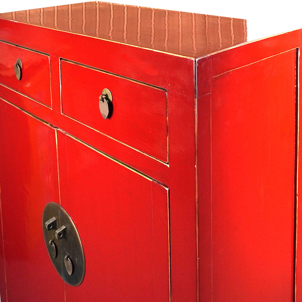 chinesisch Schrank Holz Flur Bad Küche Schuh Schrank Kommode Schubladen Rot