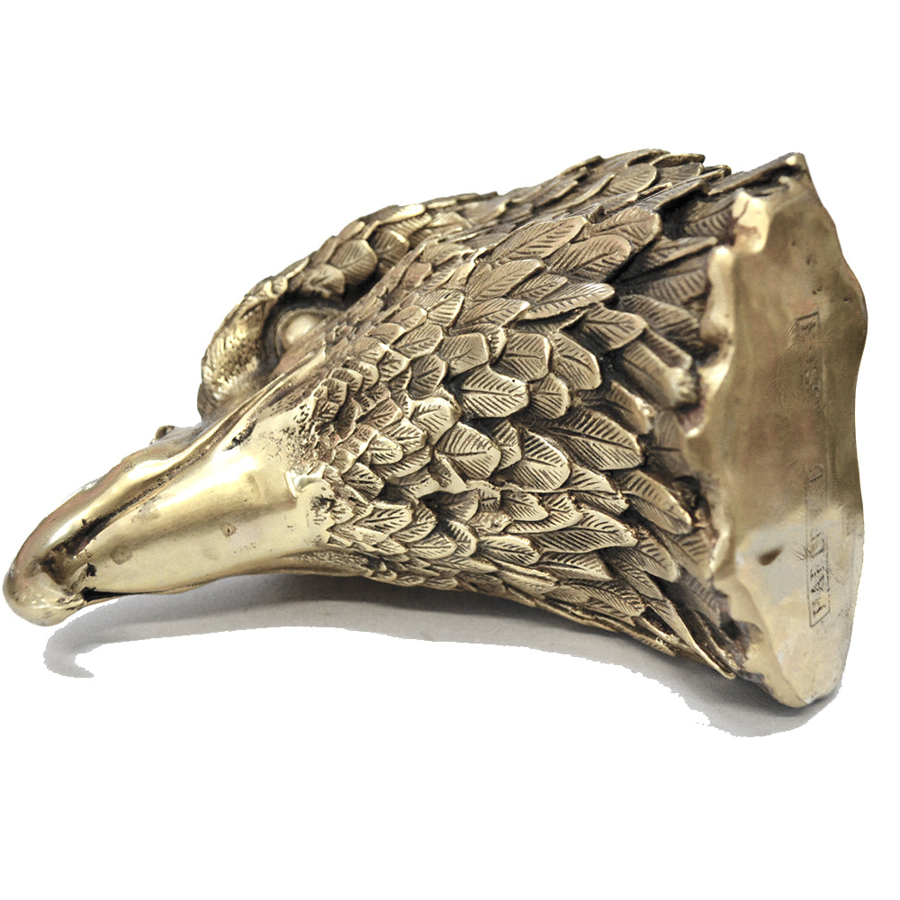 Tiere Statuen Deko Figur Adler Kopf Metall Silber