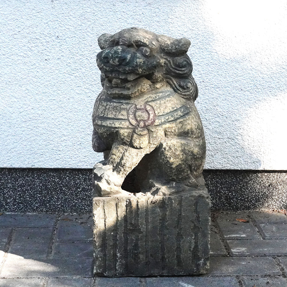 chinesisch Fu Hund Tempellöwen Tempelwächter Stein Statue