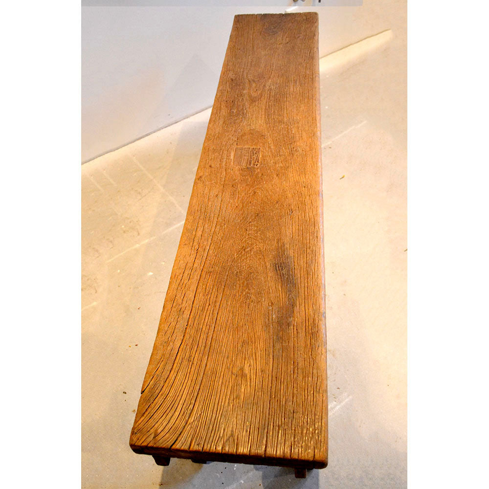 antik chinesisch Holz Bank aus massiv Holz Naturbelassen handgefertigt unikat Home Garten
