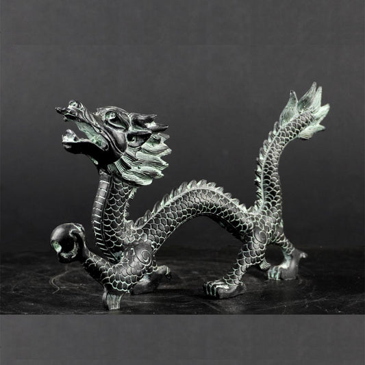 Drachen Statue chinesisch vintage aus Metal