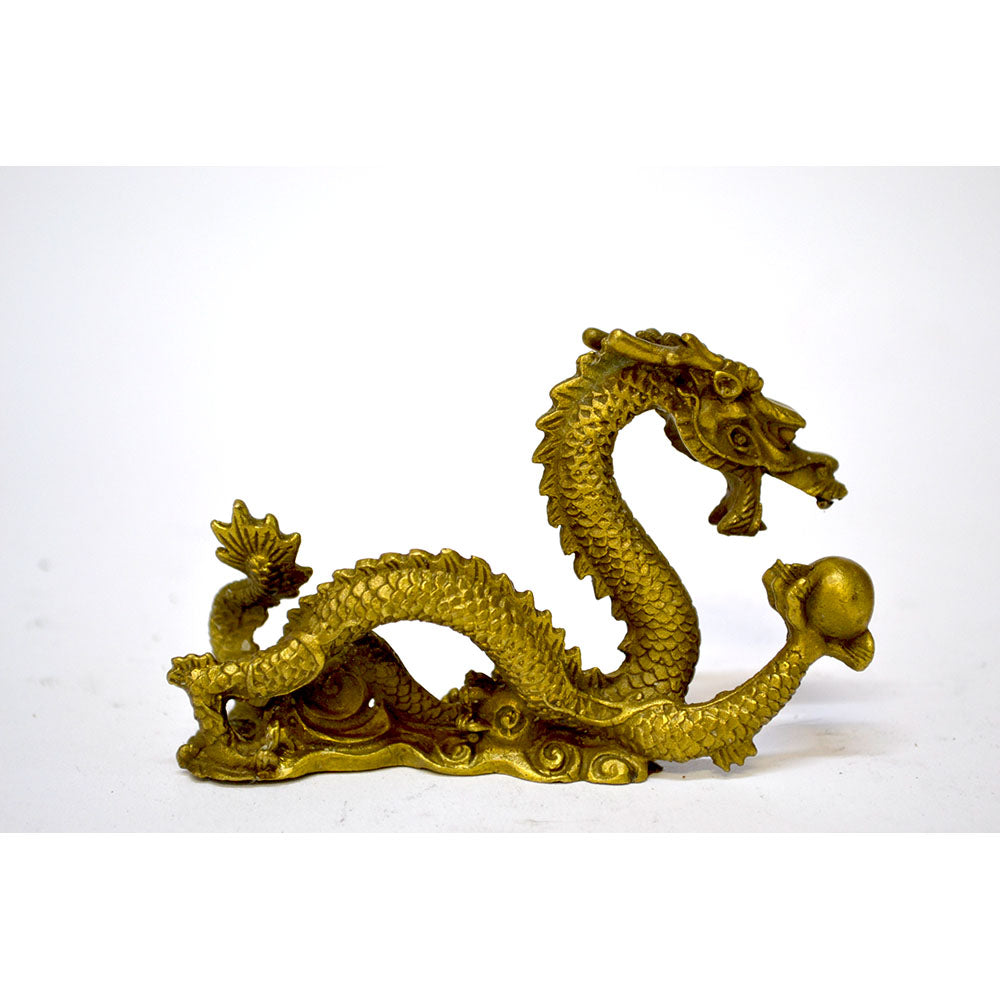 chinesischer Drache Statue aus Messing freistehend home deko