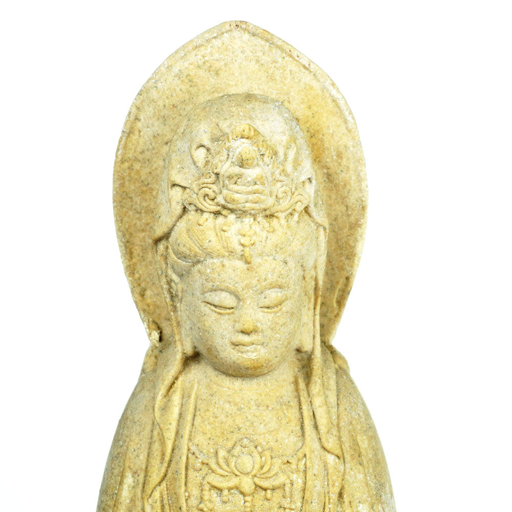 Buddha Figur Guan Yin Kwanyin Avalokiteshvara Bodhisattva Barmherzig Stein