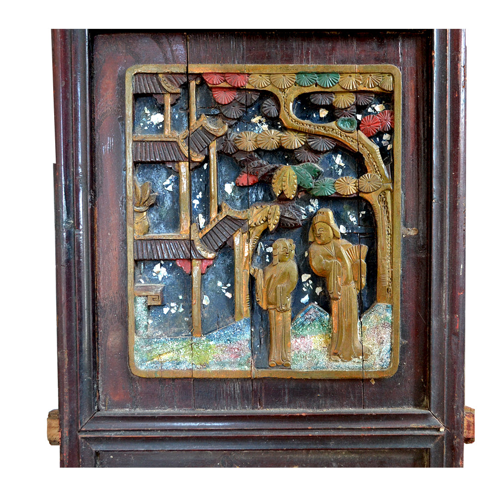 asiatisch Wand Deko Holz Schnitzerei