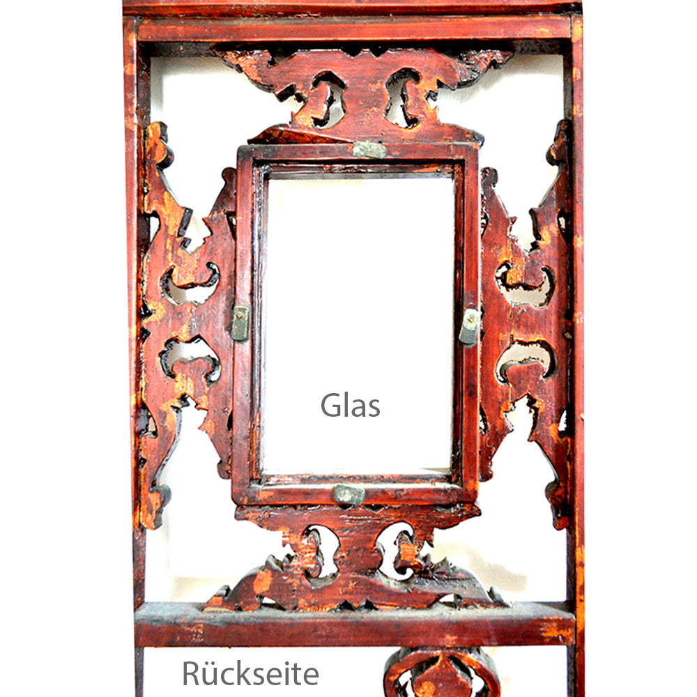 asiatisch chinesisch Wand Deko Holzschnitzerei antik