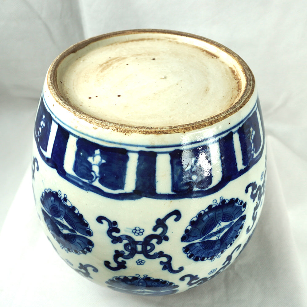 chinesische Deckel Vasen Porzellan bemalt mit Schmetterling Muster Ingwer Vase