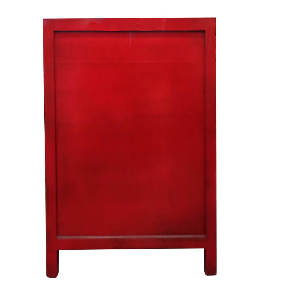 chinesisch Schrank rot mit Blumen Vogel Motiv Bad Wohnzimmer Küche Einlegboden