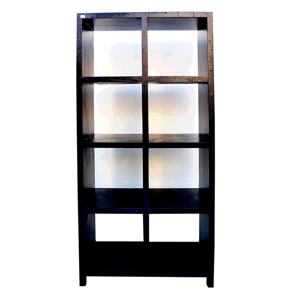 Regal Ausstellung Bücher schwarz Holz