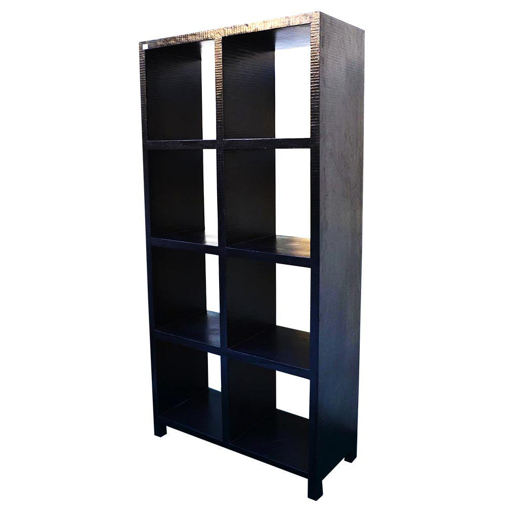 Regal Ausstellung Bücher schwarz Holz