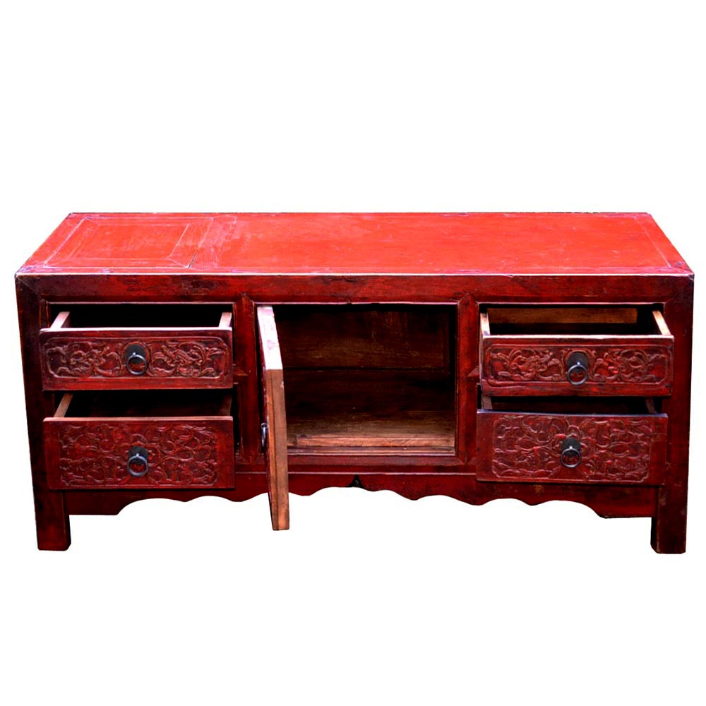 Lowboard TV Board Sideboard aus Holz mit Schubladen
