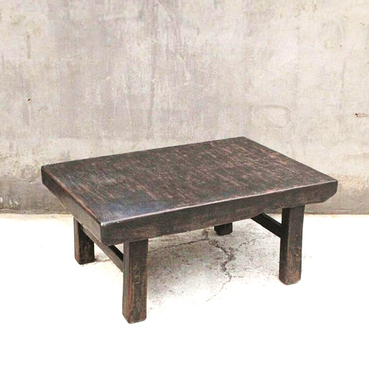 klein Tisch Beistelltisch Couchtisch aus Massivem Holz schwarz chinesisch Vintage
