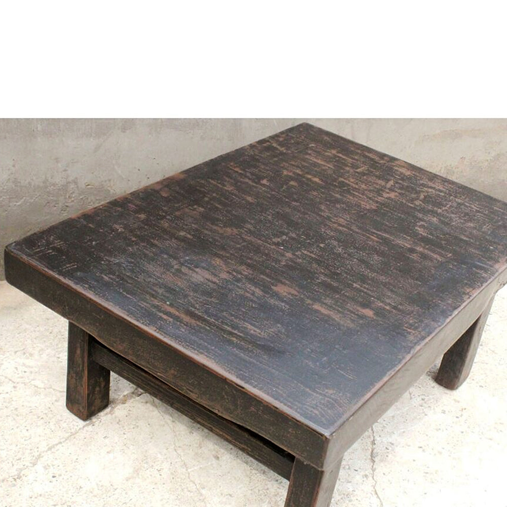 klein Tisch Beistelltisch Couchtisch aus Massivem Holz schwarz chinesisch Vintage