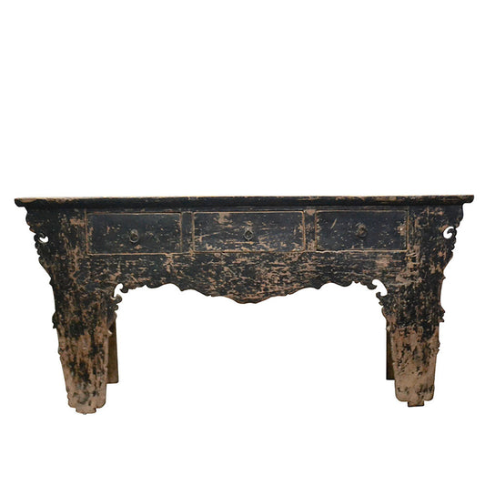 antik chinessisch Altar Tisch Sideboard Anrichte aus massiv Holz schwarz