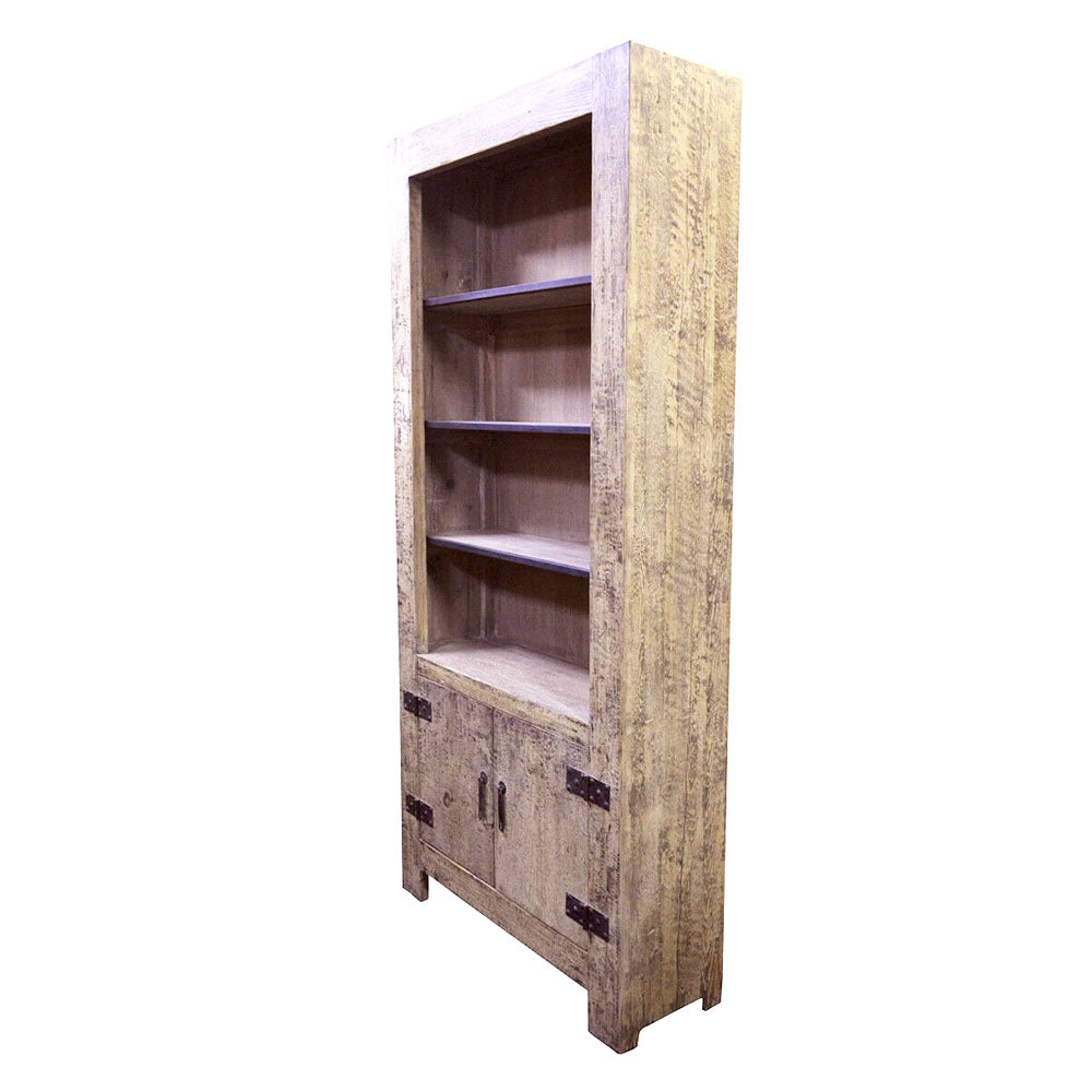 groß massiv Holzregal Standregal Wohnzimmer Regal Naturbelassen massiv Holz handgefertigt 220 cm chinesisch