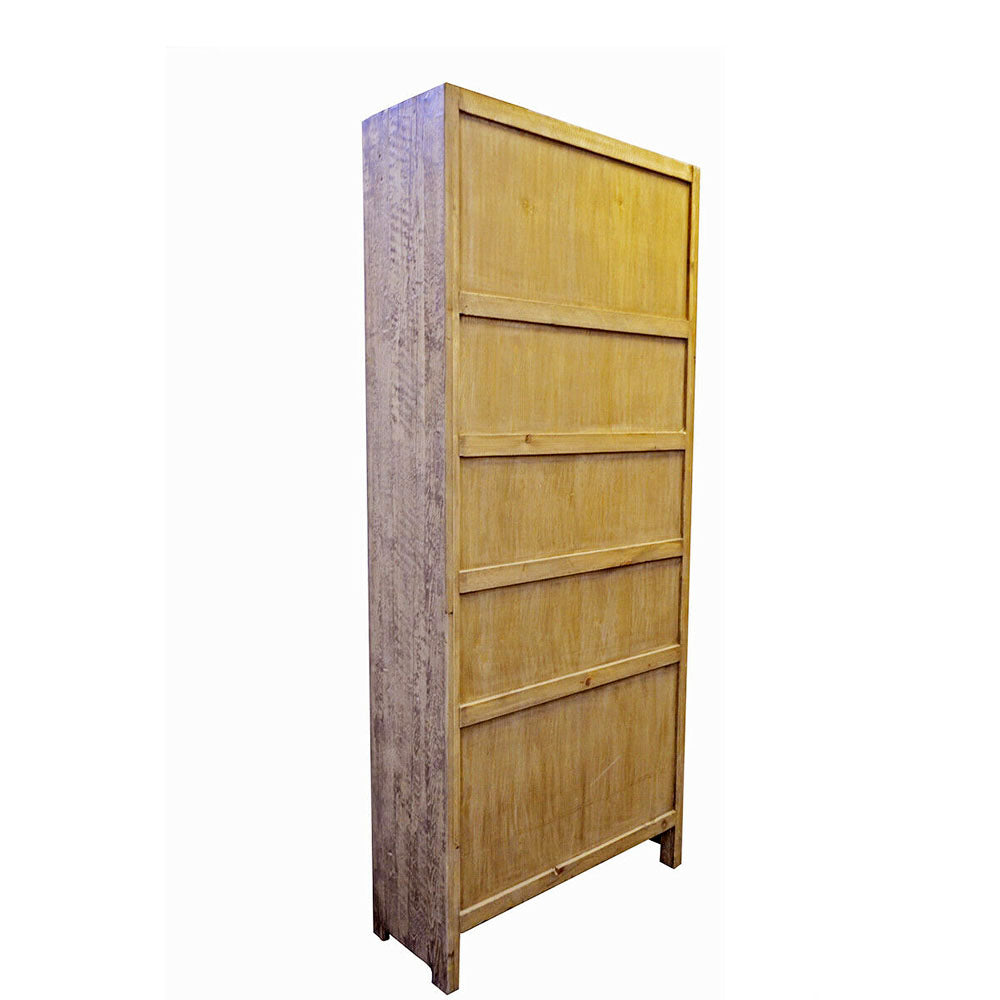 groß massiv Holzregal Standregal Wohnzimmer Regal Naturbelassen massiv Holz handgefertigt 220 cm chinesisch