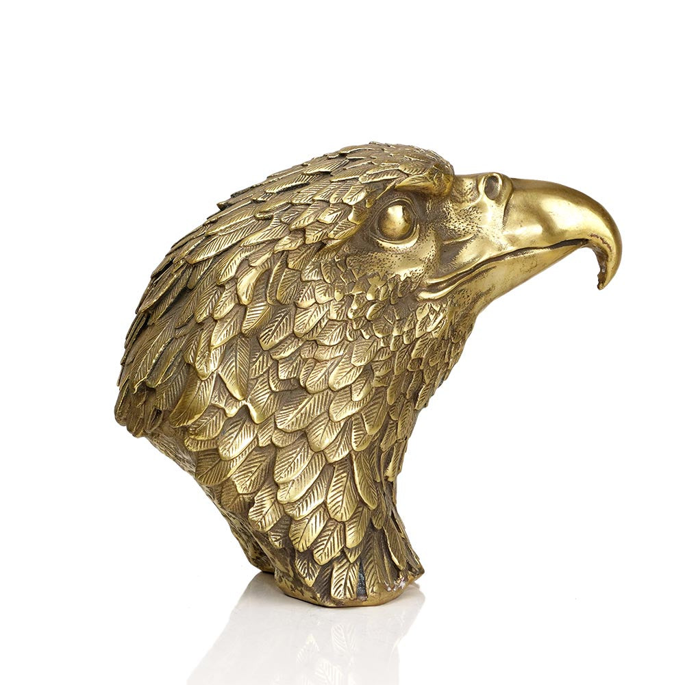 Tiere Statuen Adler Kopf aus Messing Gold