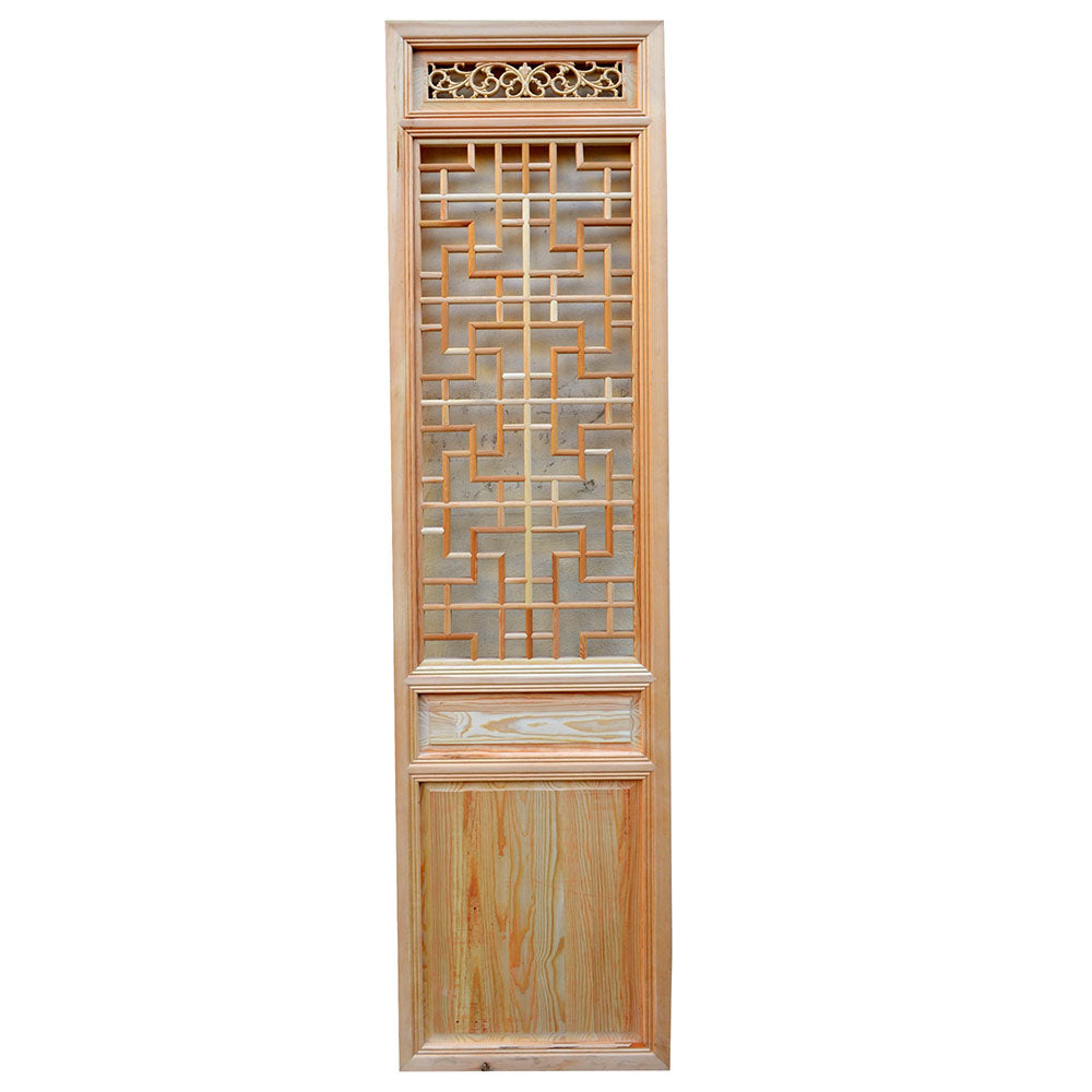 Paravent Raumteiler Holz Wand Deko chinesisch asiatisch Holzpaneel Naturbelassen handgefertigt