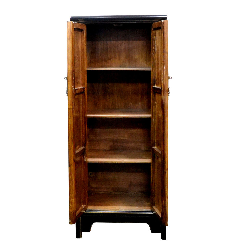 chinesisch Schrank Hochschrank Schrank aus Holz schwarz