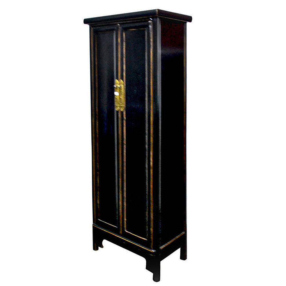 chinesisch Schrank Hochschrank Schrank aus Holz schwarz