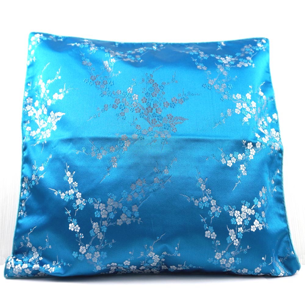 Kissenbezug 45 x 45 aus Seide Deko Kissen Sofa Kissen hellblau