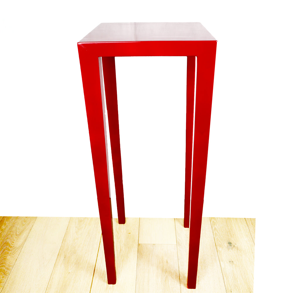 Beistell Tisch massiv Holz chinesisch rot 90cm hoch für Blumen Figur