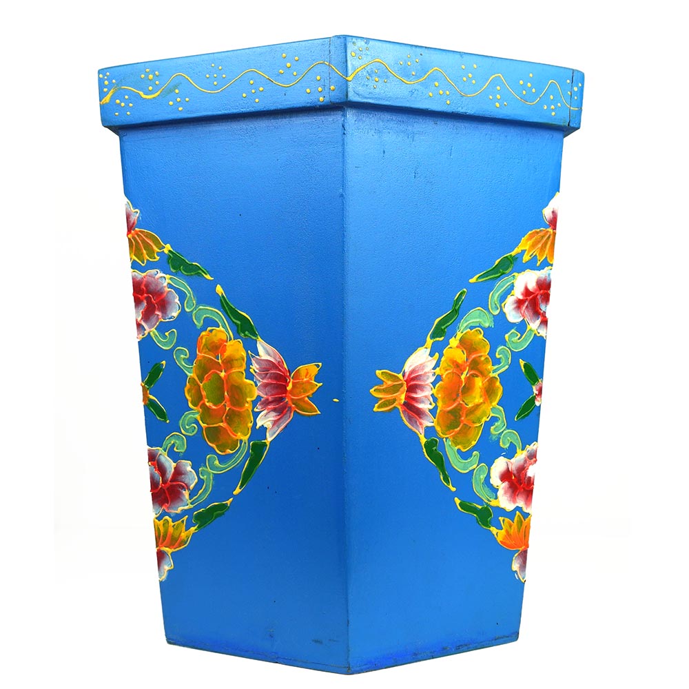 aufbewahrung eimer Holz Eimer Aufbewahrung chinesisch Box Kübel blau – Tone of China