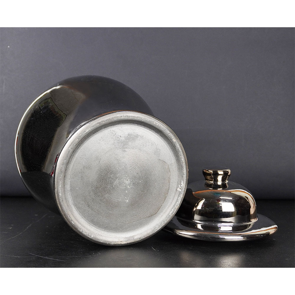 chinesisch Deckel Vase Porzellan Silber Farbe