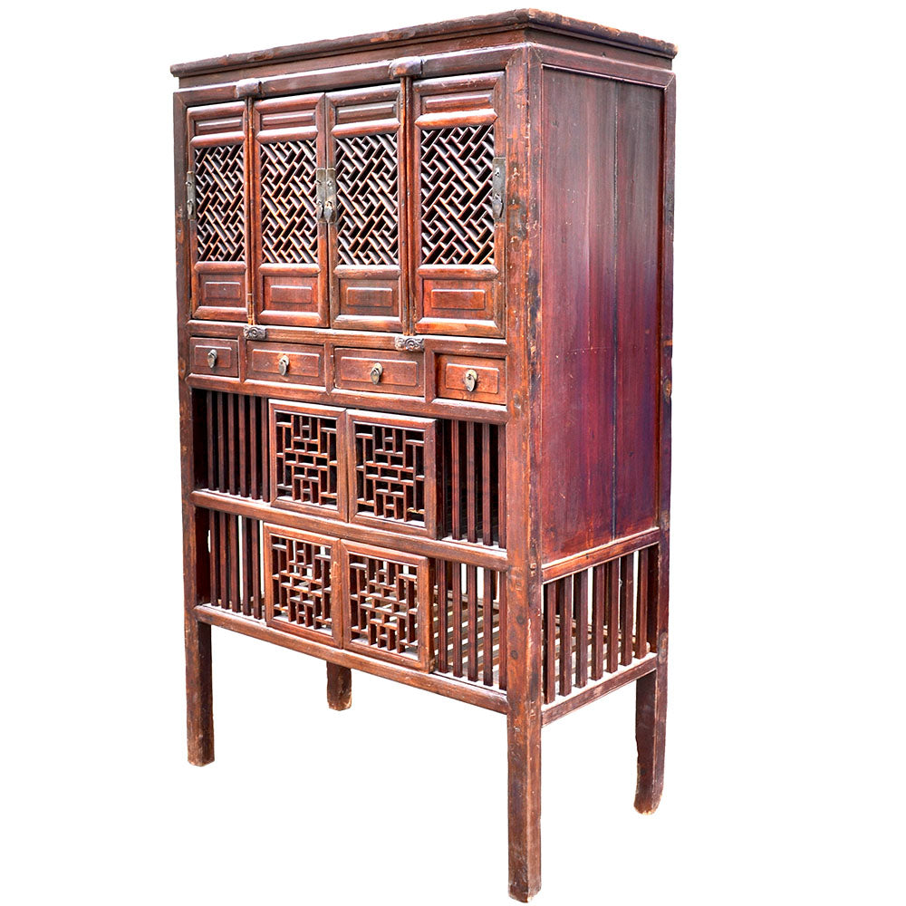antik chinesischer Schrank Küchenschrank aus Holz