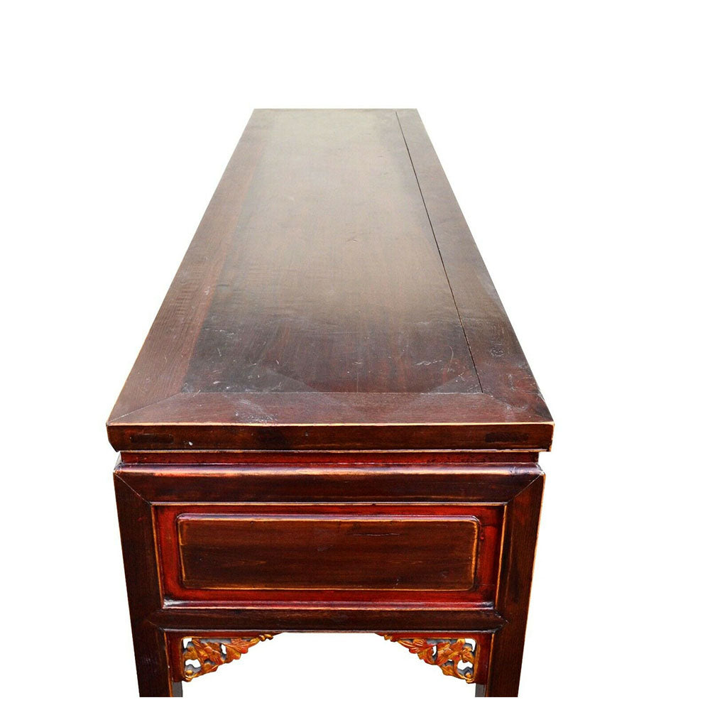 chinesisch antik Altartisch Konsolentisch Anrichte mit Schubladen aus Holz handgefertigt