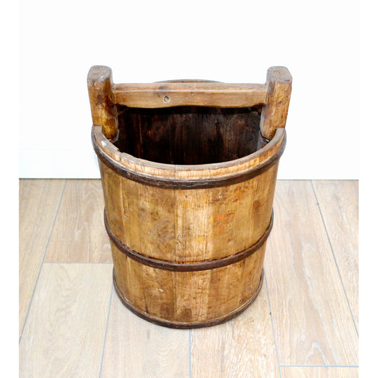 antik chinesisch Holz Eimer Home Garten Deko Landhaus handgefertigt
