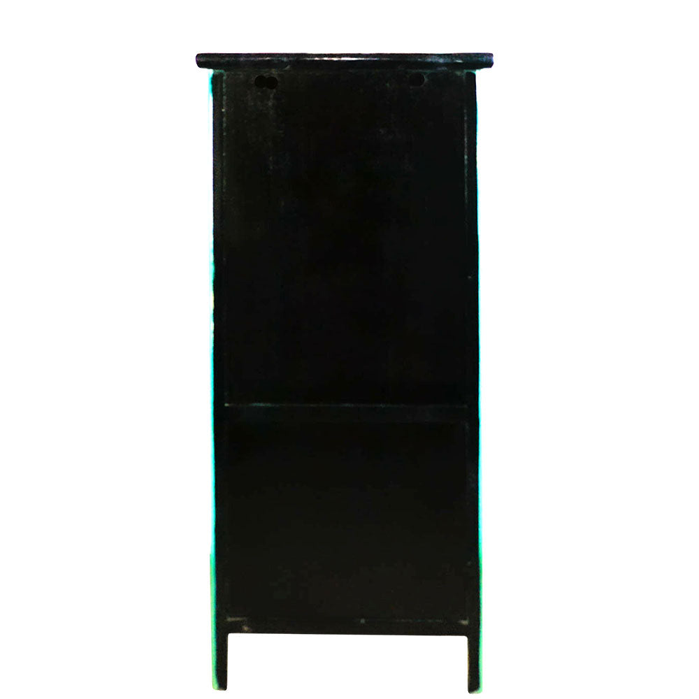 chinesisch Holzschrank Hochschrank Schrank handgefertigt Türkisblau