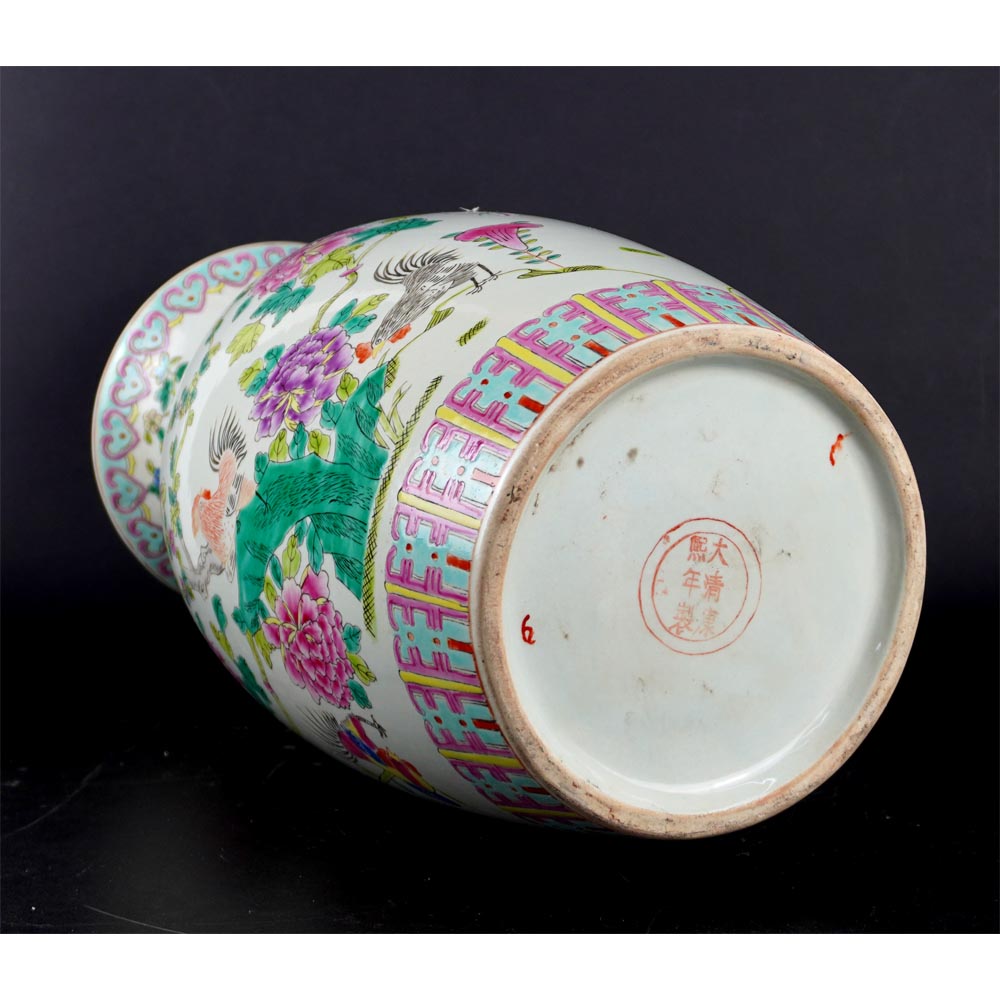 antik chinesisch Porzellan Vase Deko Vase in Qing Dynastie Stil