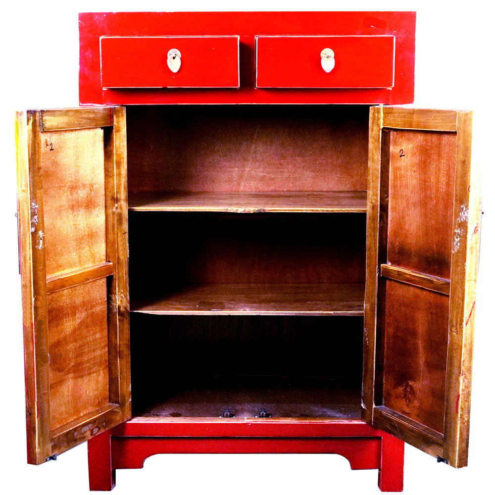 chinesisch Schrank Holz Flur Bad Küche Schuh Schrank Kommode Schubladen Rot