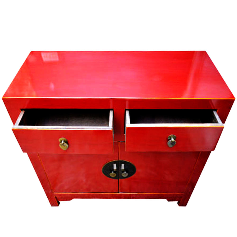 kleine chinesische kommode mit Schubladen in antik chinesisch rot vintage holz handgefertigt