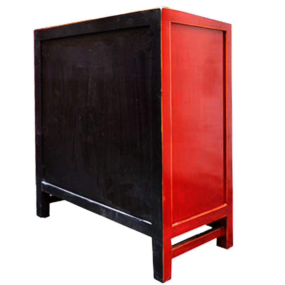 kleine chinesische kommode mit Schubladen in antik chinesisch rot vintage holz handgefertigt