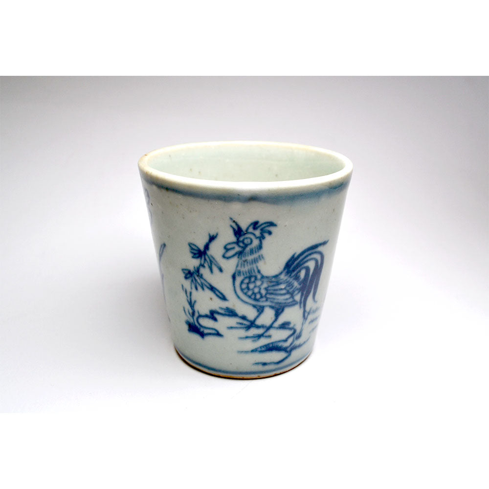 kobaltblau Teetasse Trinktasse in chinesisch antik Stil handbemalt unikat