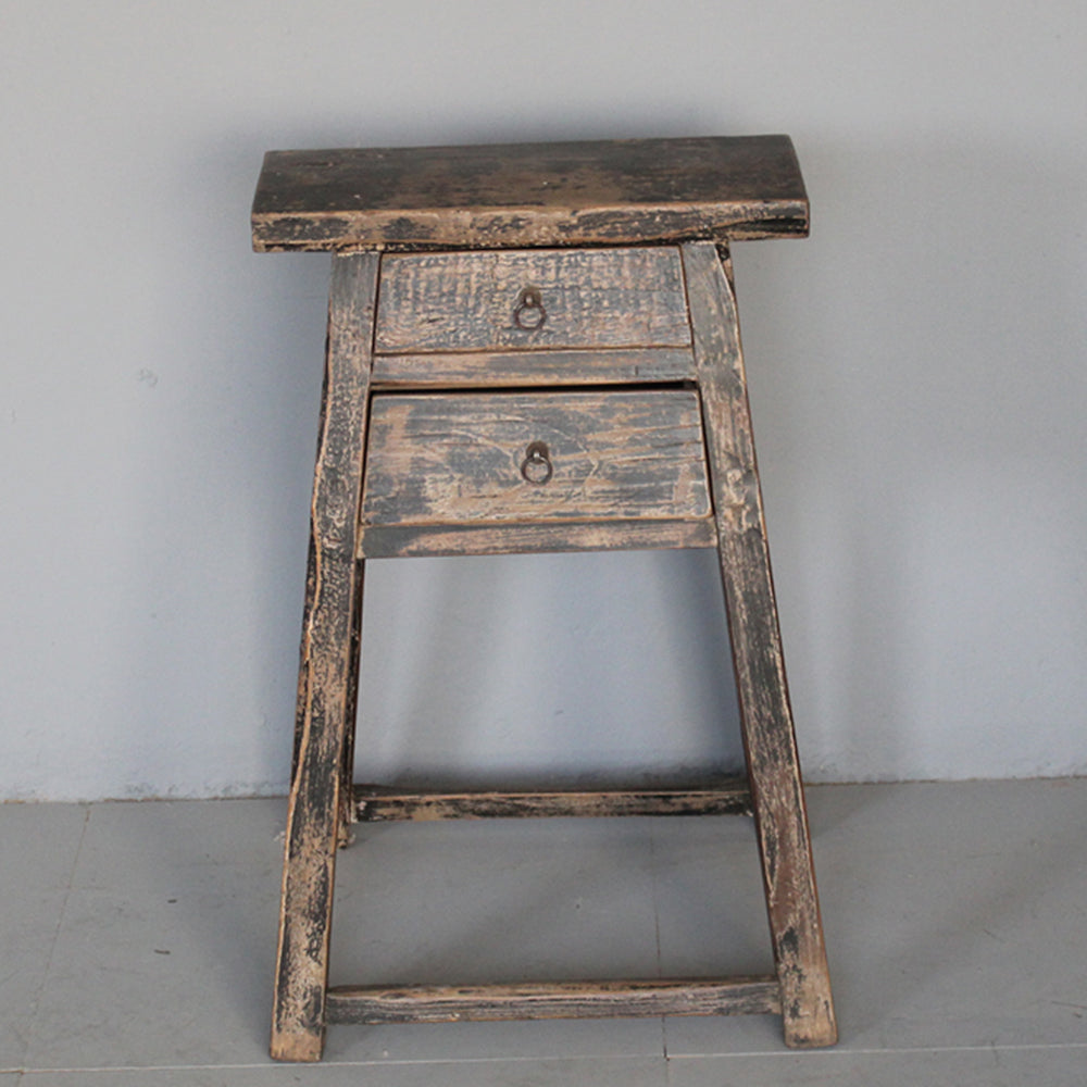 chinesische antik Möbel Beistelltisch aus Holz schwarz mit Schubladen