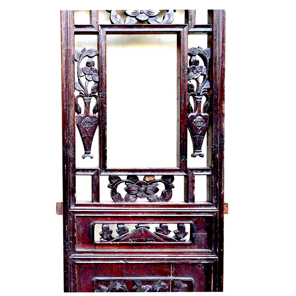 antik chinesisch Wand Deko Holz Schnitzerei Paneel