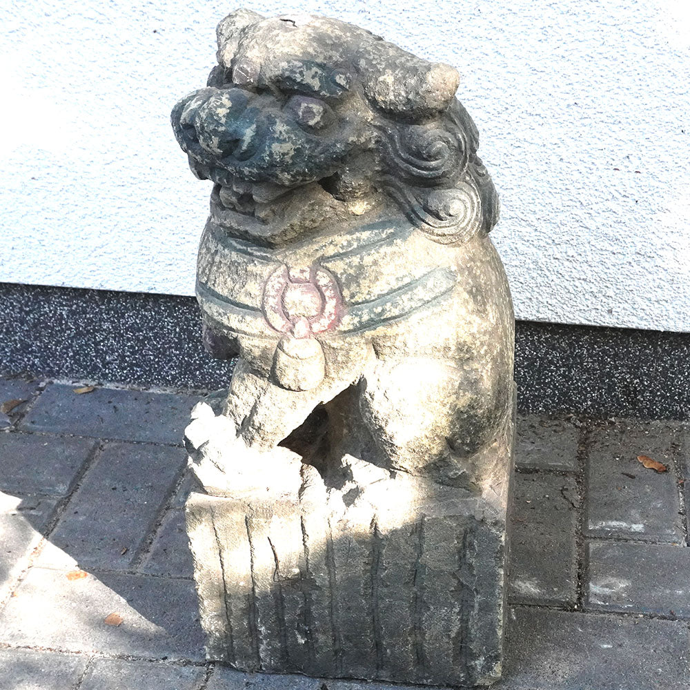 chinesisch Fu Hund Tempellöwen Tempelwächter Stein Statue