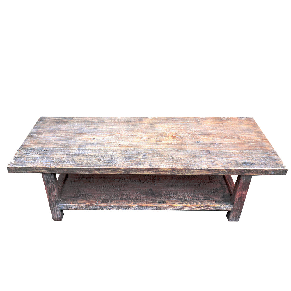 elegant Couchtisch naturbelassen massiv Holz chinesisch