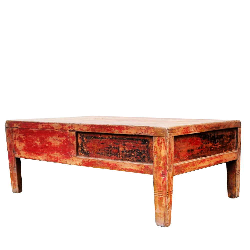 Couchtisch Wohnzimmer Tisch Sofa Tisch mit Schubladen rot