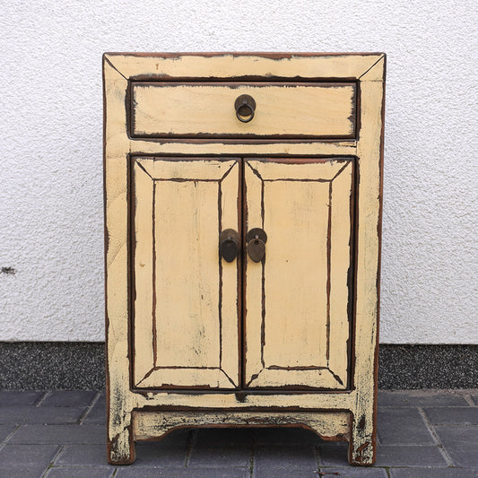 klein Schrank Holz chinesisch Schubladen retro Nachttisch Kommode