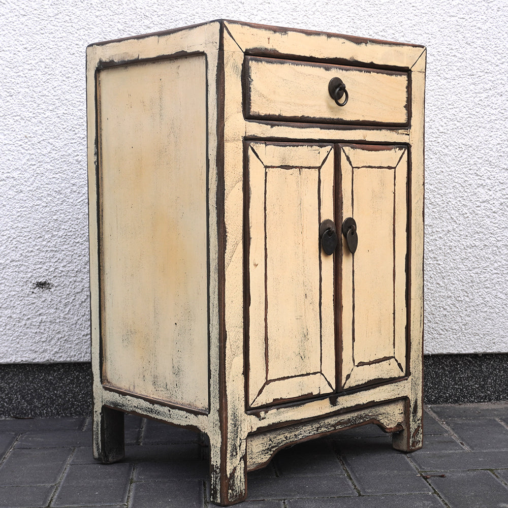 klein Schrank Holz chinesisch Schubladen retro Nachttisch Kommode