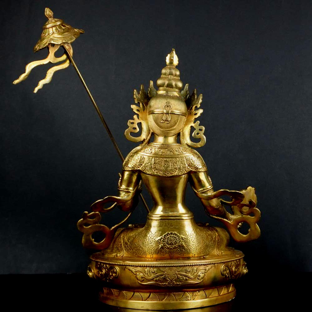 Maha Sitapatra tibetisch Buddha Figur aus Messing
