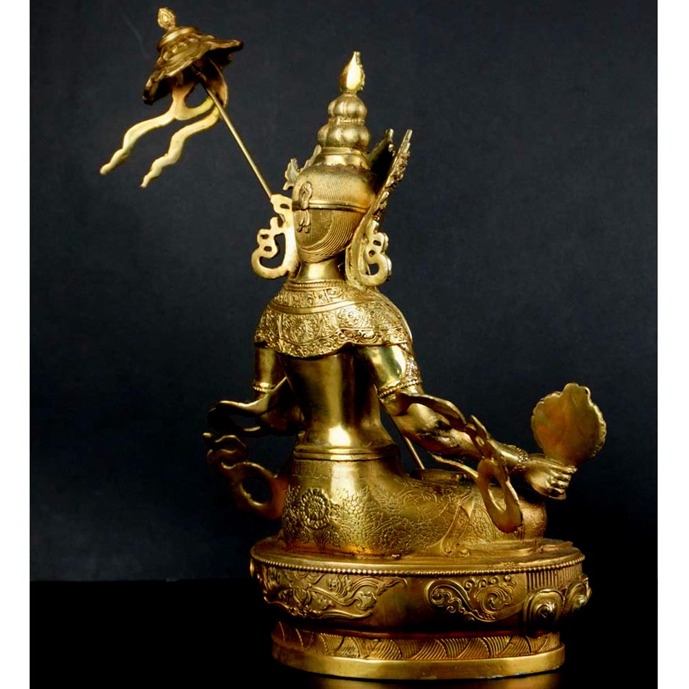 Maha Sitapatra tibetisch Buddha Figur aus Messing