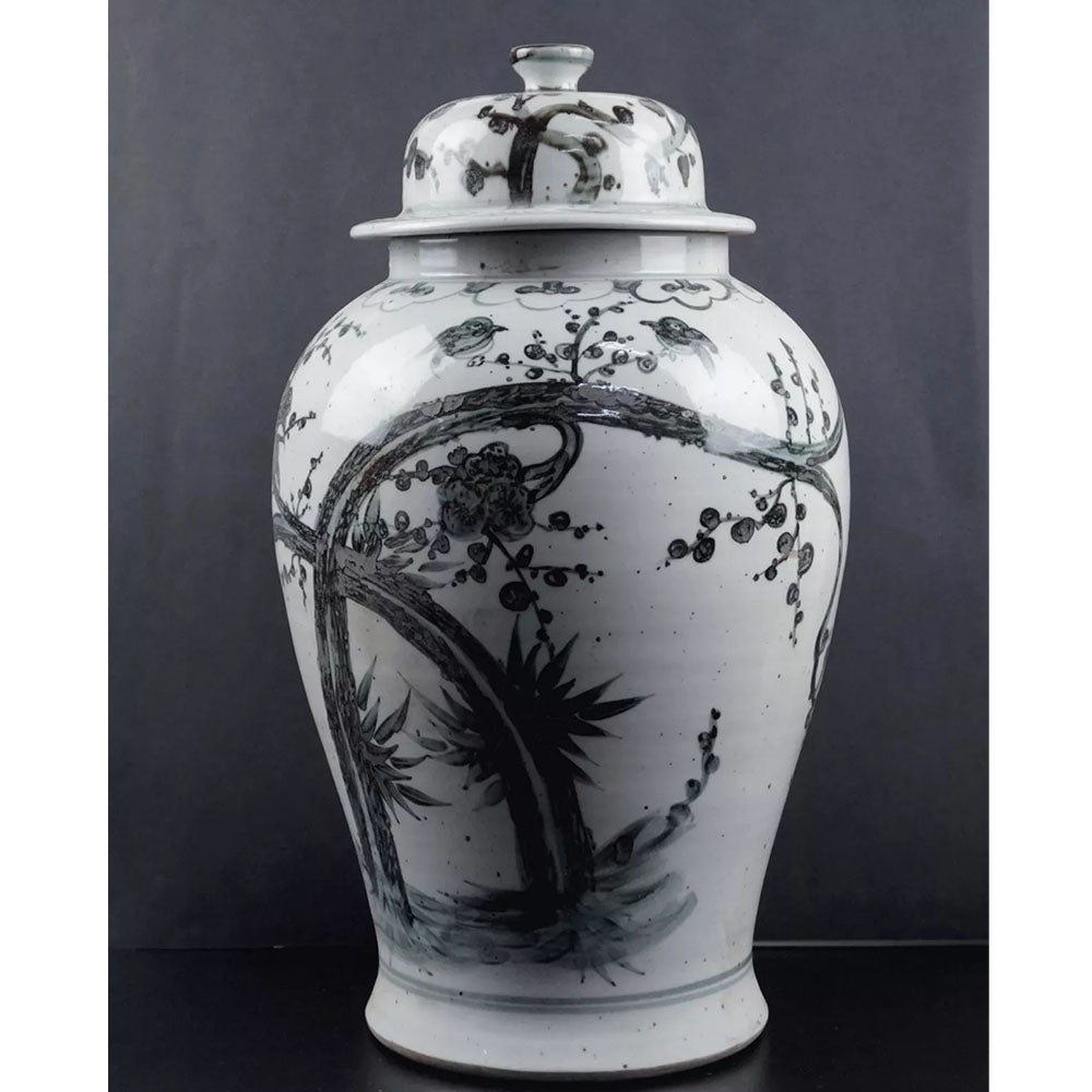 chinesisch Porzellan Vase Deckel mit Blumen Muster