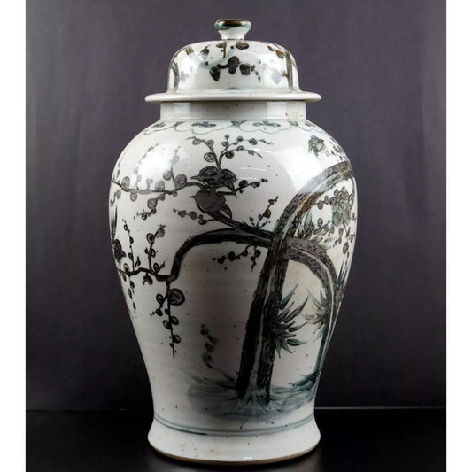 chinesisch Porzellan Vase Deckel mit Blumen Muster