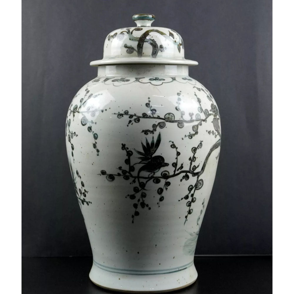 chinesisch Porzellan Vase Deckel mit Blumen Muster
