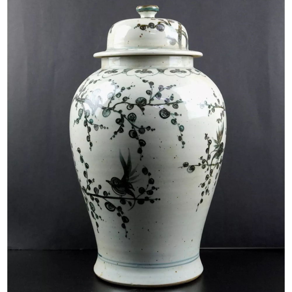 chinesisch Porzellan Vase Deckel mit Blumen Muster