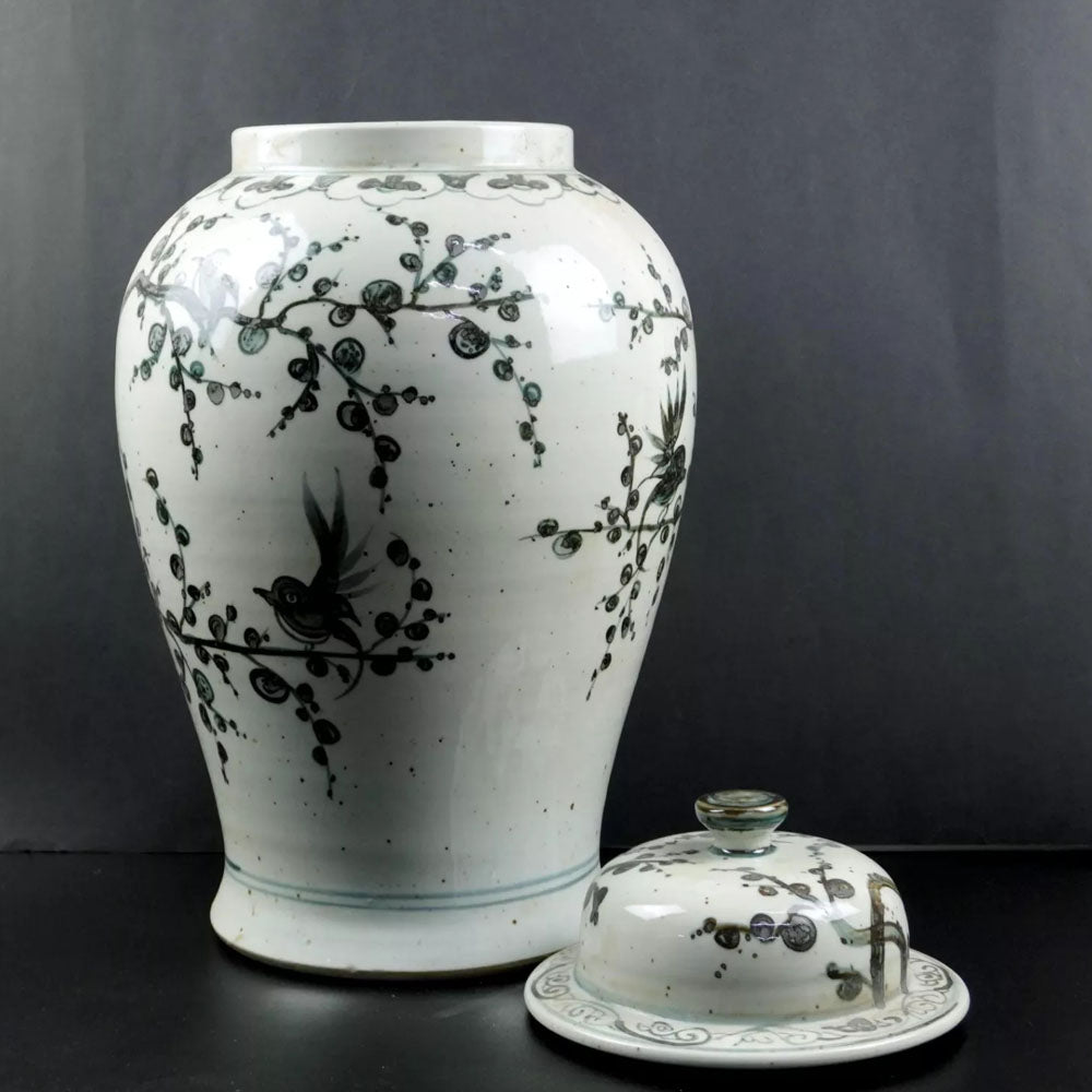 chinesisch Porzellan Vase Deckel mit Blumen Muster